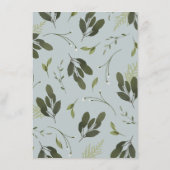 Wild en Groen Menu Kaart (Achterkant)