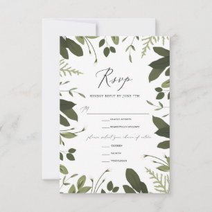 Wild en Groen RSVP Kaartje
