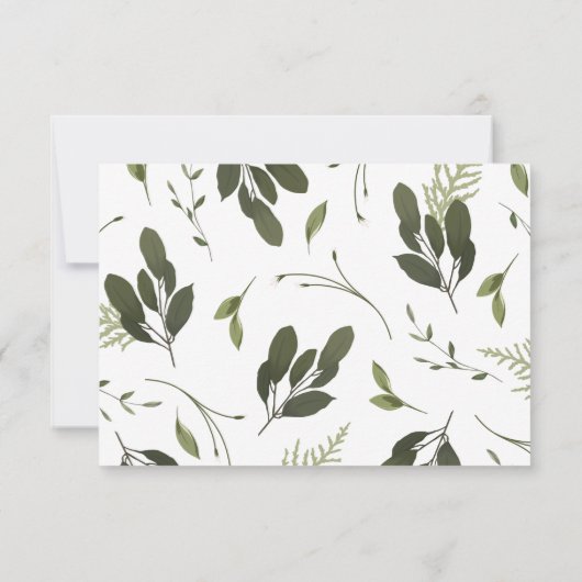 Wild en Groen RSVP Kaartje (Achterkant)