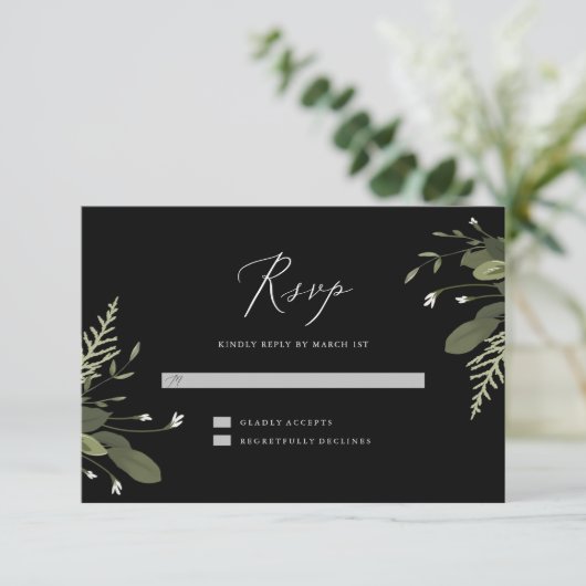Wild en Groen RSVP Kaartje (Staand voorkant)