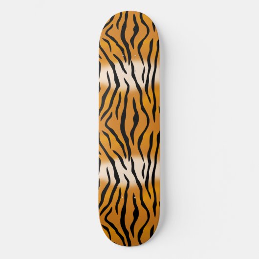 Wild en Natural Tiger Stripes Patroon Skateboard (Voorkant)