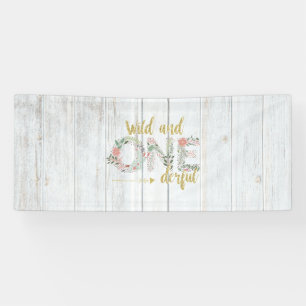 Wild en Onederful Birthday Wood Banner