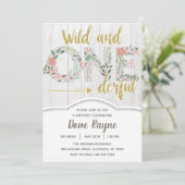 Wild en Oneindig, Eerste Verjaardag, Meisje, Bloem Kaart (Staand voorkant)