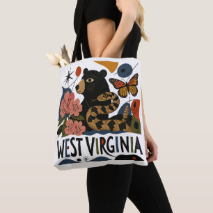 Wild en Prachtig West Virginia Volkskunst Tote Bag