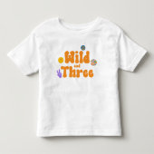 Wild en Three Retro 70's 3de Verjaardag Kinder Shirts (Voorkant)