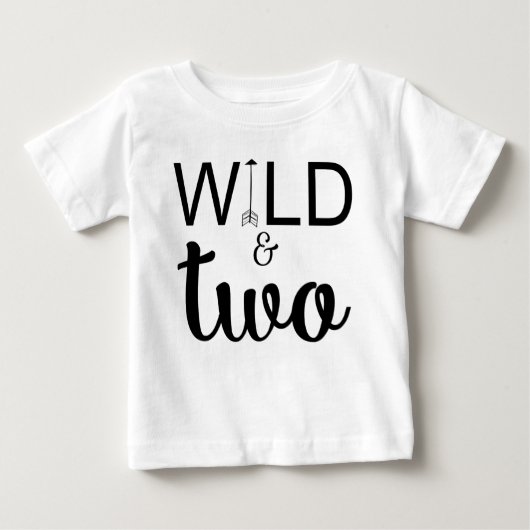 Wild en twee pijlen 2e verjaardag shirt (Voorkant)