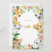 Wild en Vijf Partij Dieren Verjaardag Kaart (Achterkant)