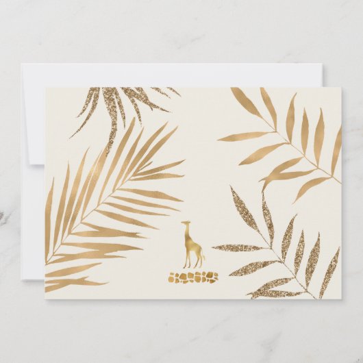 Wild en Vijf Safari 5e gender neutrale verjaardag Kaart (Achterkant)