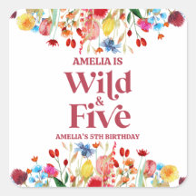 Wild en Vijf Wildflower 5e Verjaardagsfeest