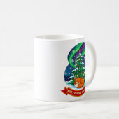 Wild en Vreedzaam Kerstvosontwerp Koffiemok (Voorkant rechts)