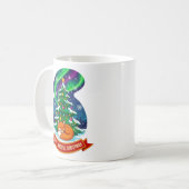Wild en Vreedzaam Kerstvosontwerp Koffiemok (Voorkant links)