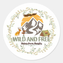 WILD EN VRIJ – Avontuur wacht op Natuur Sticker