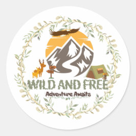 WILD EN VRIJ – Avontuur wacht op Natuur Sticker