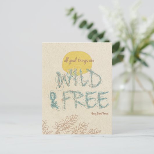 Wild en vrij briefkaart (Staand voorkant)