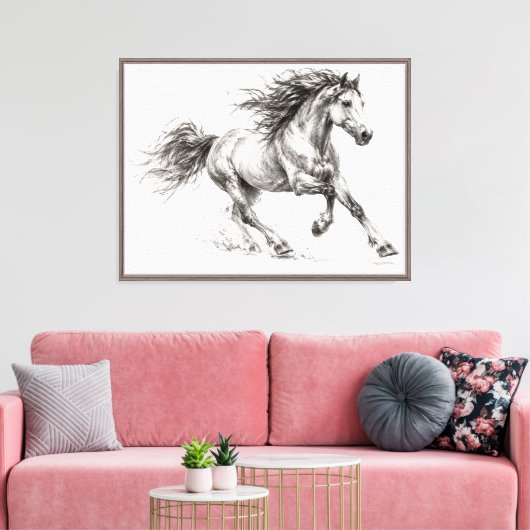Wild en Vrij Canvas Afdruk (Insitu (Woonkamer))