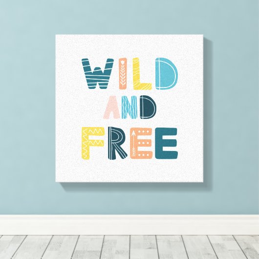 Wild en vrij canvas afdruk (Insitu (Houten vloer))