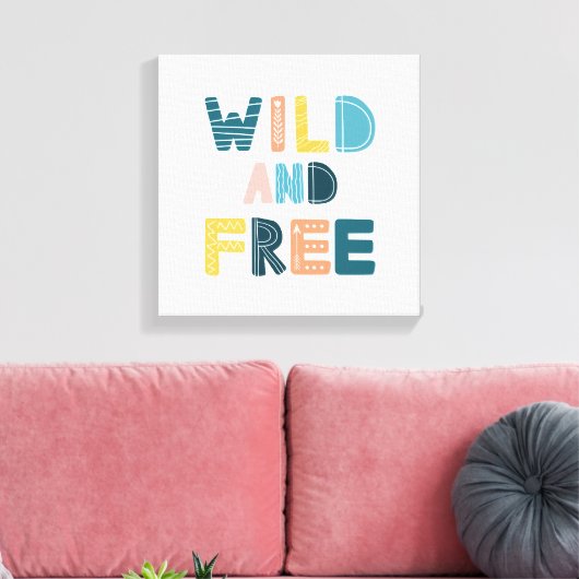 Wild en vrij canvas afdruk (Insitu (Woonkamer))