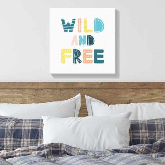 Wild en vrij canvas afdruk (Insitu (Slaapkamer))