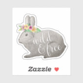 Wild en vrij | Citaat van kattekonijnenkruid Sticker (Vel)