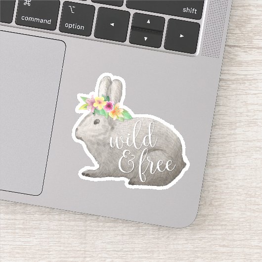 Wild en vrij | Citaat van kattekonijnenkruid Sticker (Detail)
