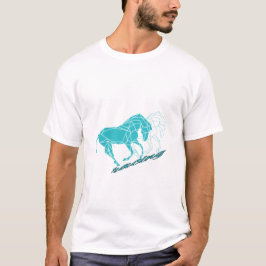 Wild en vrij: de schoonheid van paarden t-shirt