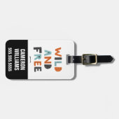 Wild en vrij | Doodle Letters Bagagelabel (Voorkant horizontaal)