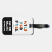 Wild en vrij | Doodle Letters Bagagelabel (Achterkant horizontaal)