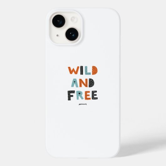 Wild en vrij | Doodle Letters Case-Mate iPhone Case (Achterkant)