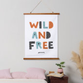 Wild en vrij | Doodle Letters Hangend Wandkleed (Slaapkamer)