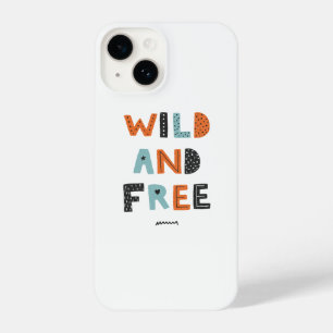 Wild en vrij Doodle Letters iPhone 14 Hoesje