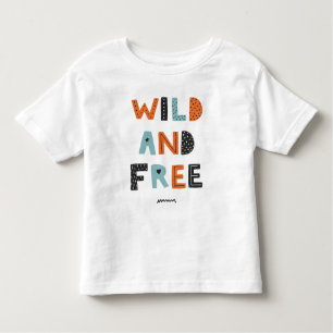 Wild en vrij   Doodle Letters Kinder Shirts