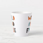 Wild en vrij | Doodle Letters Latte Mok (Voorkant)