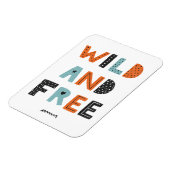 Wild en vrij | Doodle Letters Magneet (Linkerzijde)