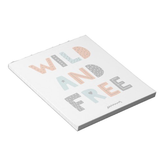 Wild en vrij | Doodle Letters Notitieblok (Schuin)