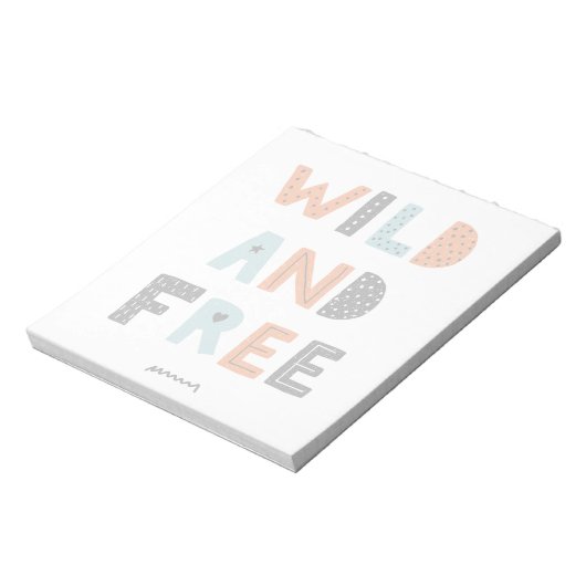 Wild en vrij | Doodle Letters Notitieblok (Linkerzijde)