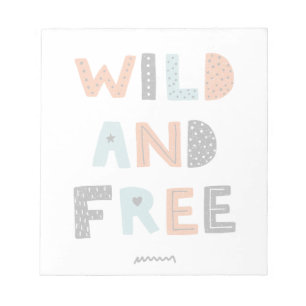 Wild en vrij   Doodle Letters Notitieblok