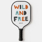 Wild en vrij | Doodle Letters Pickleball Paddle (Achterkant)