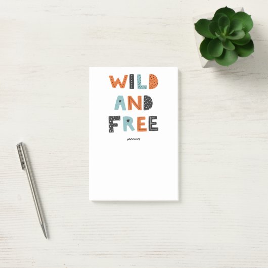 Wild en vrij | Doodle Letters Post-it® Notes (Kantoor)