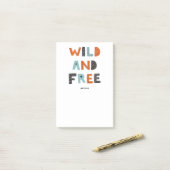 Wild en vrij | Doodle Letters Post-it® Notes (Op bureau)