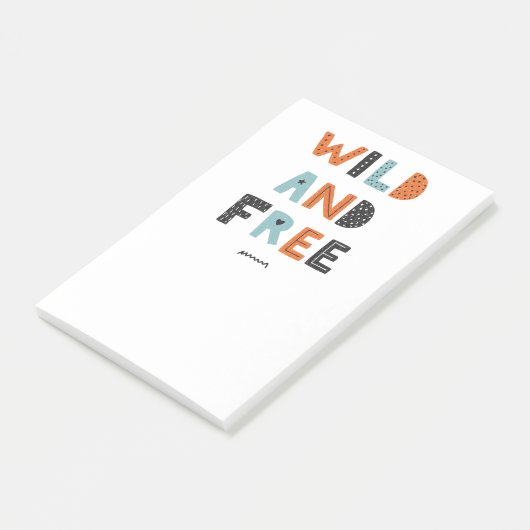 Wild en vrij | Doodle Letters Post-it® Notes (Schuin)
