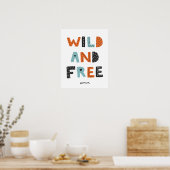 Wild en Vrij | Doodle Letters Poster (Keuken)