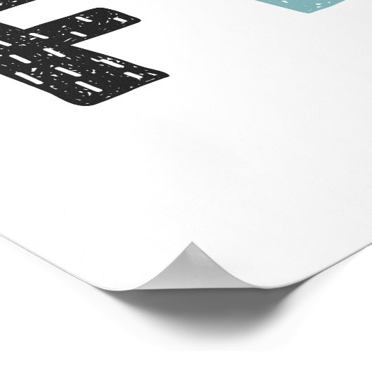 Wild en Vrij | Doodle Letters Poster (Hoek)