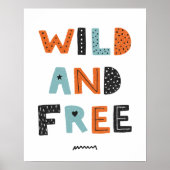 Wild en Vrij | Doodle Letters Poster (Voorkant)