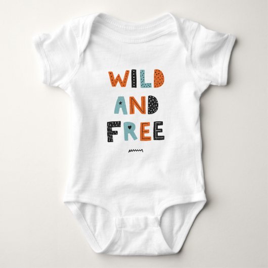 Wild en vrij | Doodle Letters Romper (Voorkant)