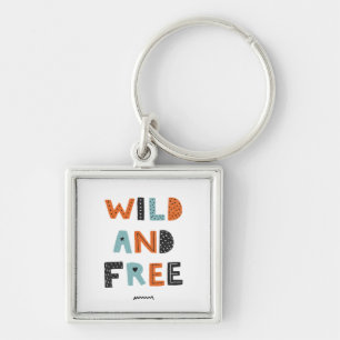 Wild en vrij   Doodle Letters Sleutelhanger