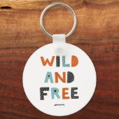 Wild en vrij | Doodle Letters Sleutelhanger (Voorkant)