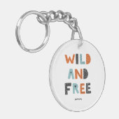 Wild en vrij | Doodle Letters Sleutelhanger (Voorkant Links)