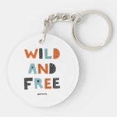 Wild en vrij | Doodle Letters Sleutelhanger (Achterkant)