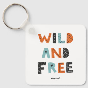 Wild en vrij   Doodle Letters Sleutelhanger