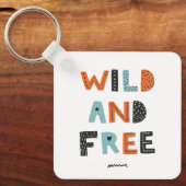 Wild en vrij | Doodle Letters Sleutelhanger (Voorkant)
